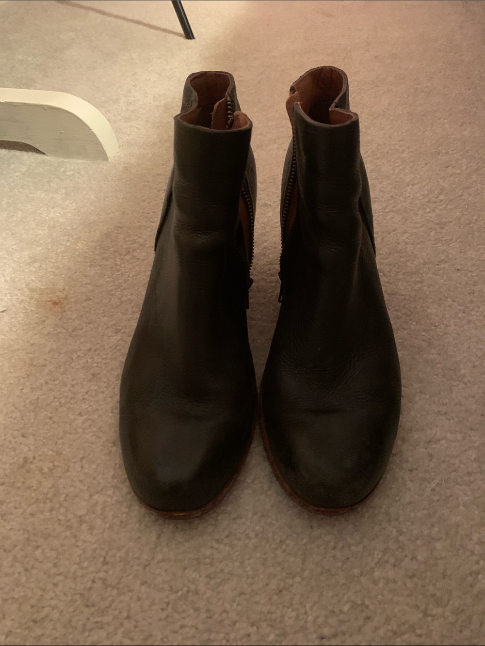 Kork-Ease Black Leather Ankle Boots